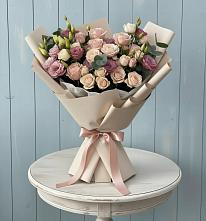 Букет цветов из:  Розы и Лизиантусы в Коркино