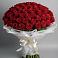 Букет 101 Красная роза Блэк Мэджик в Коркино