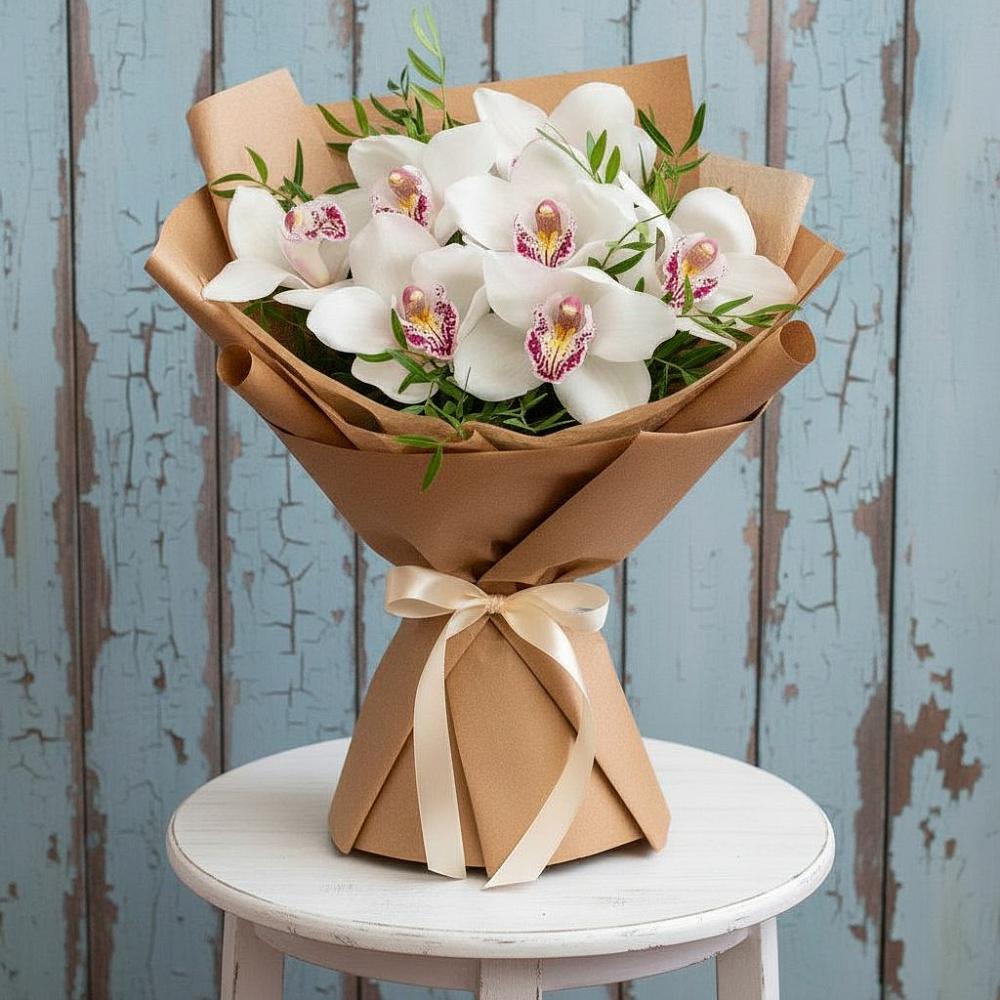 Букет цветов из: Орхидеи и Розы в Коркино