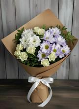 Букет цветов из:  Хризантемы и Розы в Коркино