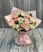 Букет цветов из:  Гвоздики, Розы и Хризантемы #REPLACE_PRED# Коркино