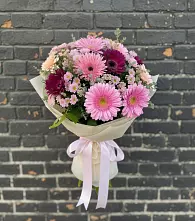 Букет цветов из:  Герберы и Хризантемы в Коркино