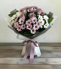 Букет цветов из:  Хризантемы и Розы в Коркино