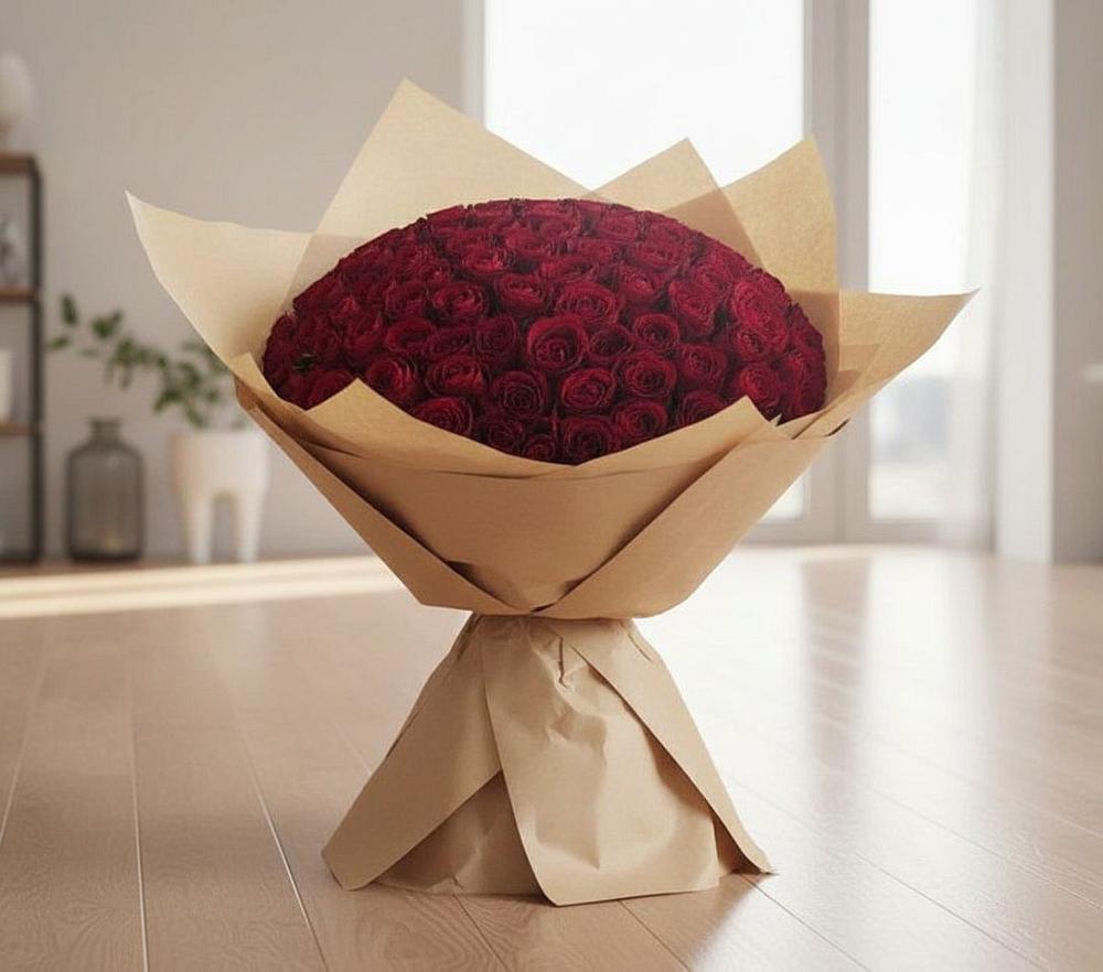 Букет 101 Красная роза в Коркино