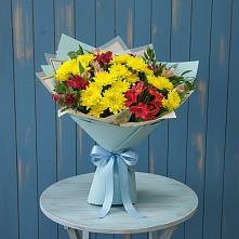 Букет цветов из:  Альстромерии и Хризантемы #REPLACE_PRED# Коркино