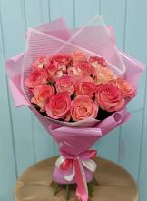 Букет 15 Розовых роз Равель #REPLACE_PRED# Коркино