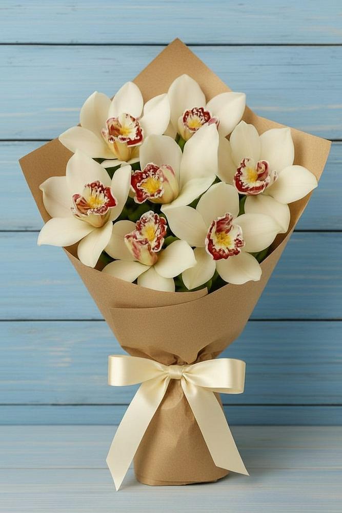 Букет цветов из: Орхидеи и Розы в Коркино